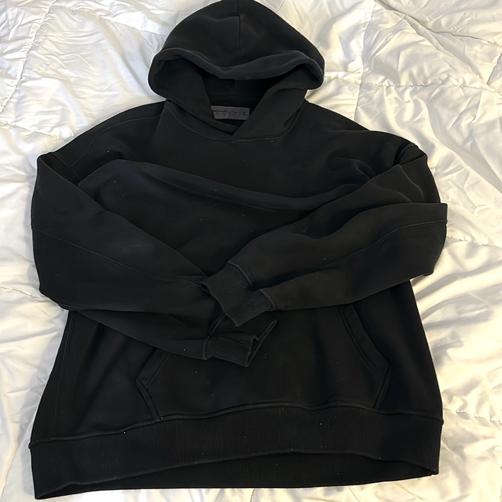 Abercrombie essential popover hoodie (black)